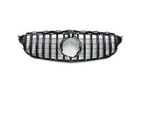 Parrilla Rejilla Radiador Para W205 Para Benz C S205 C205 2014-2021 C260 C250 C180 C200 C300 Para Sport Tuning Refit Parrilla Delantera Parachoques Para Estilo GT(19-21 Black With Cam)