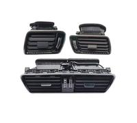 Parrilla Rejilla Vent Compatible Con VW Para R36 Car LHD Dashboard Aire Acondicionado Salida Ventilación Marco Moldura Conjunto Accesorios Interiores(Black 3pcs)