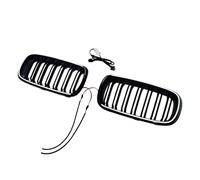 parrilla riñón Compatible Con X5 X6 F15 F16 2014 2015 2016 2017 2018 Parrilla Delantera Coche Parrilla Delantera Doble Línea Cubierta Parrilla Parachoques Delantero