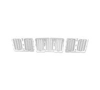 Parrilla Riñones Para Jeep Para Grand Para Cherokee 2014-2016 Inserto Frontal Coche Malla Panal Cubierta Decorativa Para Rejilla. Doble Rejilla De Riñón(Chrome)