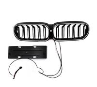 Parrillas De Carreras De Parachoques Delantero De Coche Con Brillo Negro Doble Línea Compatible Con Serie 5 Para G30 2021 2022 2023 Rejilla riñón frontal