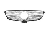 Parrillas Delanteras Para Benz Para GLE W166 GLE350 400 450 500 2016-2019 Rejilla Parachoques Delantera Cromada Estilo Diamantes Negros Rejilla Superior Rejilla Central Delantero(Diamonds-Silver W360)