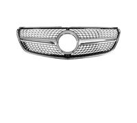 Parrillas Delanteras para Benz para Vito Clase V W447 2015-2019 V250 V300 V260 Parachoques Delantero De Coche Racing Diamond Grill Accesorios para Coche Rejilla Riñón Frontal Doble(V*Class-Silver)