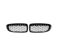 Parrillas Delanteras Para BMW F32 F33 F36 F80 F82 2013-2018 Cabriolet Coupe 425i 430i 440i 435i 2 Piezas Parachoques Delantero Diamante Riñón Parrilla De Carreras(Black and Silver)