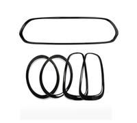 Parrillas Delanteras Para Mini Para Cooper S F55 F56 F57 Parachoques Superior Capó Rejilla Marco Parrilla Lámpara Delantera Trasera Cubierta Luz Embellecedor Bisel Faro(Glossy Black)