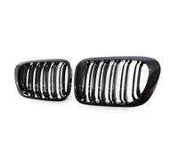 Parrillas Delanteras Para Serie 3 E46 Para Coupé Para Cabriolet 1998-2003 Pre-Facelift Para M3 2000-2007 Parrilla Doble Simple Con Impresión De Fibra Carbono(Dual Gloss Black)