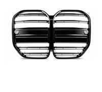 Parrillas Delanteras Rejillas De Parachoques Delantero Para BMW Serie 4 G22 G23 430i 435i M440i 2020-2024 Accesorios Para Automóviles ACC Rejilla Riñón Negra Brillante(Dual Line Black)