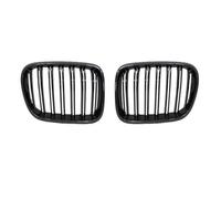 Parrillas Listón Doble Para X3 F25 2010 2011 2012 2013 Parachoques Carreras 1 Par Rejillas Delanteras Riñón Negro Mate Brillante Parrilla Parachoques(Negro brillante)
