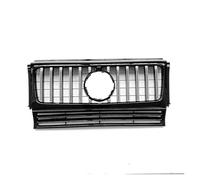 Parrillas Listón Doble Rejilla Entrada Delantera Para Parachoques Estilo Para GT-R Para Mercedes Para Benz Clase G W463 G500 G550 G63 G65 G55 Para AMG 1990-2018 Parrilla Parachoques(Plata)