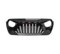Parrillas Para Coche Para Para Wrangler Jl Para Gladiator Goliath 2018-2023 Carreras Parrilla Embellecedora Parachoques Delantero Coche Parrilla Delantera(Glossy Black)