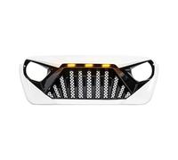 Parrillas Para Coche Para Para Wrangler Jl Para Gladiator Goliath 2018-2023 Carreras Parrilla Embellecedora Parachoques Delantero Coche Parrilla Delantera(White Black)
