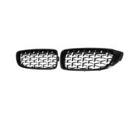 Parrillas Riñones Para BMW F32 F33 F36 F80 F82 13-20 En Negro Brillante Rejilla Delantera Tipo Riñón doble puente negro(Diamond-Silver)
