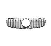 Parrillas Riñones Para Mercedes Para Benz GLC W/X253 GLC250 GLC300 GLC350 2015-2019 Parachoques Delantero Rejilla Malla Rejilla Parrilla Carreras(Plata)