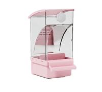 Parrot Automatic Feeder Integrated Machine, Hanging Anti Splash Bird Food Box, Husk Separation New Automatic Feeder (Pink)