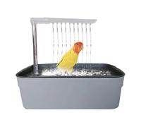 Parrot Bath, Automatic Bird Shower, Lovebird Bathing Tub, USB Powered Pet Fountain, Cockatiel Bathing Accessory, Indoor Use, 12.99x8.66x10.24 Inches, Abs Material