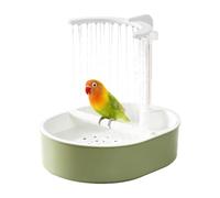 Parrot Bath - USB Shower Fountain, Non Slip Bird Bathtub For Cage | Large Indoor Bird Washing Station Automatic Water Feature Cleaning Accessory for Finch Lovebird Cockatoo Macaw Balcony