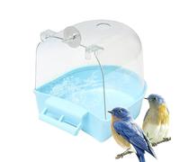 Parrot Bathing Tub - Clear Bird Cage Bath Box and Shower, Parrot Bathroom Tub for Cage, Parakeet Accessories, Caged Bath Tube for Shower, Transparent Bird Bathing Box for Small Pet