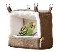 Parrot Bed Warm Hut, Winter Heating Bird Nest, 12 pulgadas con calor ajustable, casa de pájaros de terciopelo suave con base antideslizante, refugio para mascotas, interior cómodo, accesorios de
