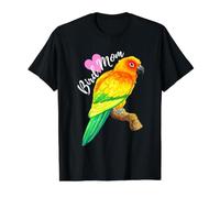 Parrot Bird Mom - Sun Conure Acuarela Camiseta gráfica económica, Hombre, Negro, S