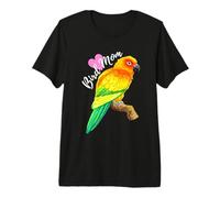 Parrot Bird Mom - Sun Conure Acuarela Camiseta Premium