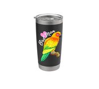 Parrot Bird Mom - Sun Conure Acuarela Vaso térmico de acero inoxidable de doble pared