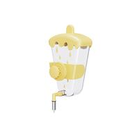 Parrot Bird Water Dispenser Automatic Feeding Needle Water Bottle Bird Hanging Feeding Device Splash Proof Water Dispenser Water Dispenser(Yellow)