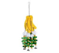 Parrot Chew Toy Wooden Bird Toy - Wood PP Iron Chain 15x50cm 450g Beak Care - Boredom Relief For Cockatiel Lovebird - Interactive Cage Accessory