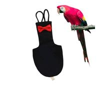 Parrot Clothes - Tiger Skin Peony Pattern Diaper | Black Poop-Proof Suit For Birds | Bird Apparel - Pet Safety and Hygiene For Parakeet Parrot Mini Macaw Canary Small Pet Birds