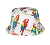 Parrot Collection - Sombrero de sol plegable de ala ancha, unisex, protección UV para pesca, playa y jardín, transpirable, para viajes, color negro