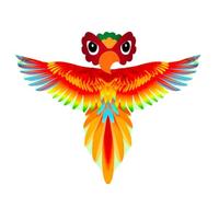 Parrot Costume For Kids - Halloween Double-Sided Clothes With Headbands | Colorful Double-sided Parrot Costume Kit Includes Vibrant Bird Wings And Matching Headbands For Playful Dress-up.