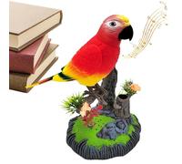 Parrot de conversación electrónica - Bird Electronic Bird, Toys Electric Parrots | belleza mascotas de animales de mascotas se mudan chirriendo decoración de la habitación del hogar realista regalos d