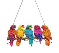 Parrot Decor, Parrot Bird, Flat Art Indoor Enhances Garden Aesthetics Easy to Use Family-Friendly Collectible Adds Charm for Home, Tree Decor, Acrylic 2D Colorful 10.6 Inches