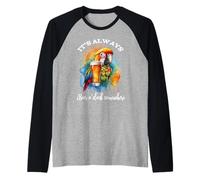 Parrot Drinking Its Beer O'Clock Somewhere Always 5 O Clock Camiseta Manga Raglan