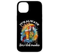 Parrot Drinking Its Beer O'Clock Somewhere Always 5 O Clock Carcasa para iPhone 14 Plus