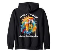Parrot Drinking Its Beer O'Clock Somewhere Always 5 O Clock Sudadera con Capucha