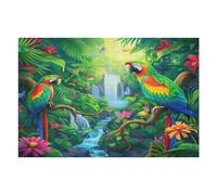 Parrot Encantador Puzzles 1000 Piezas Obra De Arte Decorativa Premium Rompecabezas Familiar para Adultos DIY Creativo Aliviar Estrés Portátil 1000 PCS