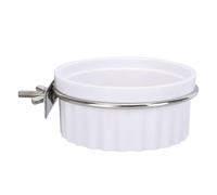 Parrot Feeder, Bird Food Bowl, 5.12x3.94x1.77 Inches, Water Dispenser Container, Cage Accessories Parakeet, Cockatiel, Conure, Finch, Macaw, Pet Supplies for Small Medium Birds