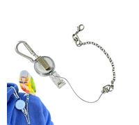 Parrot FlightLeash - Adjustable Stainless Steel Leg Chain, Anti Bite Adjustable Bird Foot Chain & Training Rope for Parrots, Budgies, Lovebirds, Cockatiels, Mini Macaws & Pet Bird, Escape Prevention