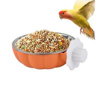 PARROT Food Bowl: Tazón De Jaula Para Alimento Para Pájaros, Paralelo, Acero Inoxidable Con Copa Colgando De Cauna Para Jaula De Pájaros, Estable Y Robusto, Fácil De Cuidar | Adecuado Para Loros Conej