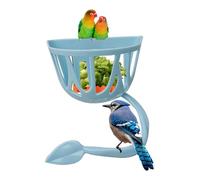 Parrot Food Feeder-Stainless Steel Bird Cage Bowl Stand, Multipurpose Fruit Vegetable Holder, Screw-Lock Anti- Foraging Station, Wear-Resistant Pet Bird Supplies | For Parakeets Cockatiels