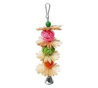 Parrot Foraging Toys - Engaging Shredding Chew, Vibrant Hanging Toys for Small Birds with Sturdy Hook | Cockatiel Entertainment, Parakeet Play Fun, Cage Enrichment, Safe Durable Materials, Interactive