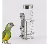 Parrot Glass Water Bottle, Small Animal Glass Waterer, Firing Pin No-Drip Dispenser, Two Capacities (300/500ml), with Universal Cage Mount, for Rabbits/Parrots/Rodents(500ml)