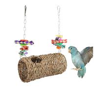 Parrot Hammock Toy, Seagrass Tent, 7.48x3.94 Inches Bird Snuggle Swing Bed with Rounded Shapes, Canary Snuggle Toys for Canaries, Hamsters, Chinchillas, Black Birds and Parrots Use