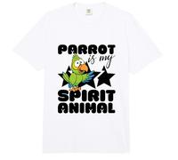Parrot Is My Spirit Animal Kawaii Cartoon Funny Loros Comfort Colors Adult Heavyweight T-Shirt