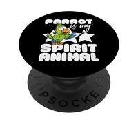 Parrot Is My Spirit Animal Kawaii Cartoon Funny Loros PopSockets PopGrip Adhesivo