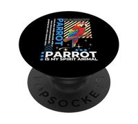 Parrot Is My Spirit Animal Kawaii Cartoon Funny Loros PopSockets PopGrip Adhesivo