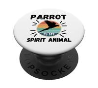 Parrot Is My Spirit Animal Kawaii Cartoon Funny Loros PopSockets PopGrip Adhesivo