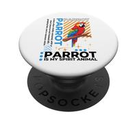 Parrot Is My Spirit Animal Kawaii Cartoon Funny Loros PopSockets PopGrip Adhesivo