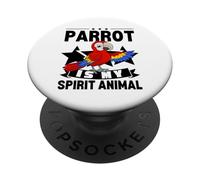 Parrot Is My Spirit Animal Kawaii Cartoon Funny Loros PopSockets PopGrip Adhesivo