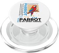 Parrot Is My Spirit Animal Kawaii Cartoon Funny Loros PopSockets PopGrip para MagSafe